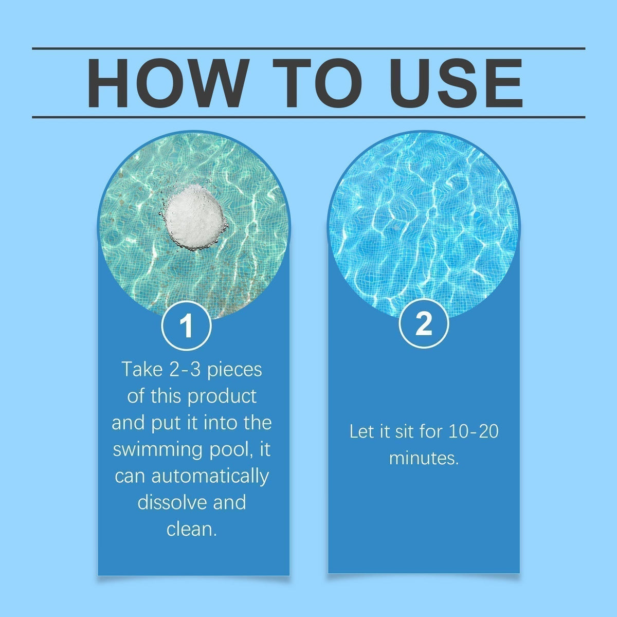 Pool Cleaning Tablets for Crystal Clear Water